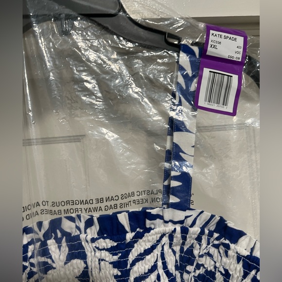 Tropical Foliage Smocked Jumpsuit - Picture 3 of 4